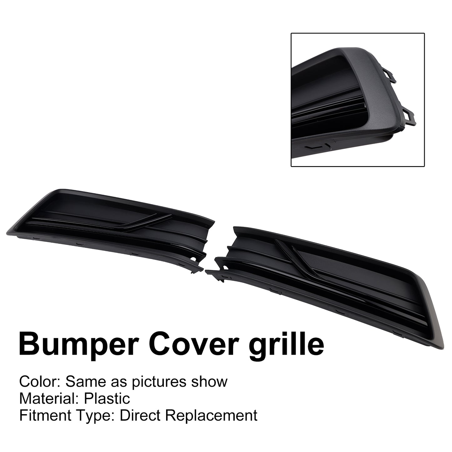 Front Left and Right Side Fog Light Cover Grille Fit VW Passat B8 2016-2018
