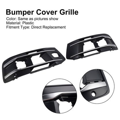 Audi Q7 2016-2019 Left+Right Front Bumper Fog Light Grille Cover 4M0807682AA4W3