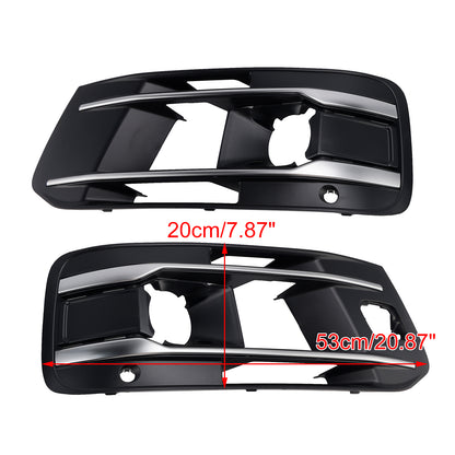 Audi Q7 2016-2019 Left+Right Front Bumper Fog Light Grille Cover 4M0807682AA4W3