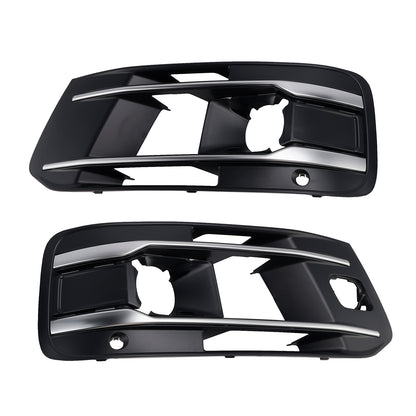 Audi Q7 2016-2019 Left+Right Front Bumper Fog Light Grille Cover 4M0807682AA4W3