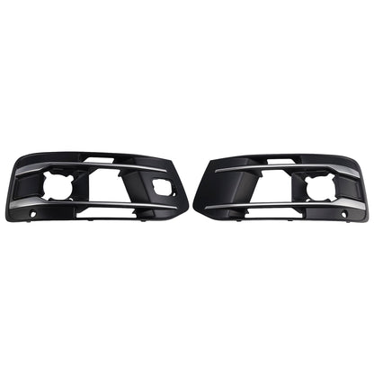 Audi Q7 2016-2019 Left+Right Front Bumper Fog Light Grille Cover 4M0807682AA4W3