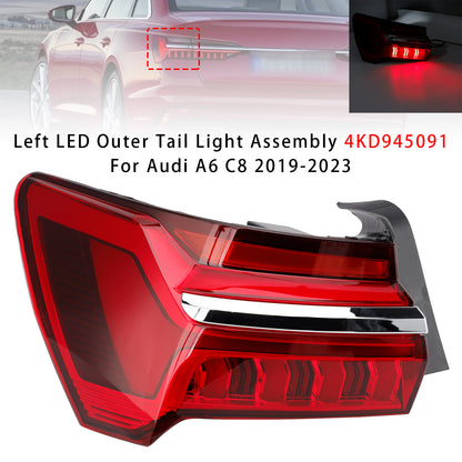 Left LED Outer Tail Light Assembly 4KD945091 For Audi A6 C8 2019-2023