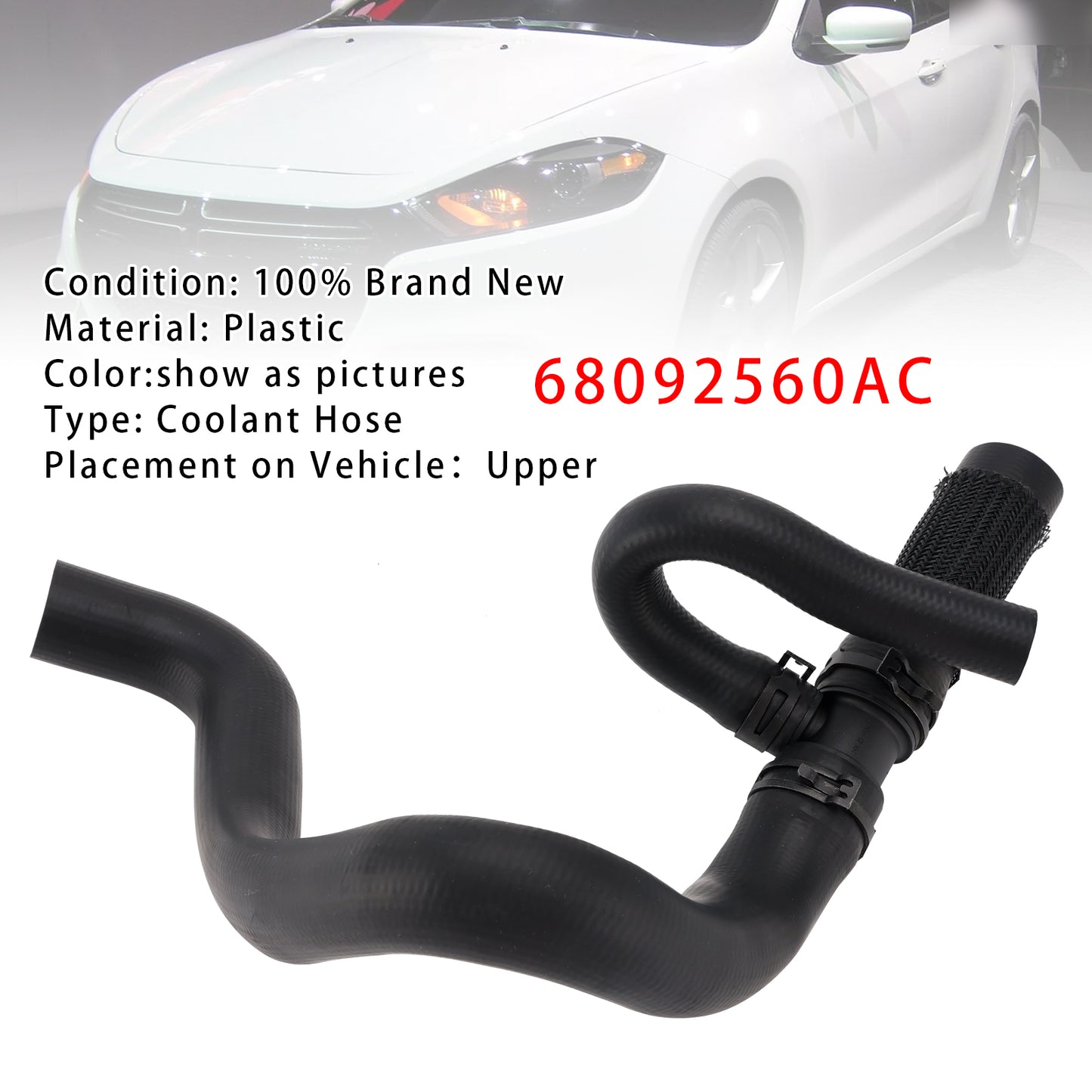 Upper Radiator Coolant Hose 68092560AC For Dodge Dart 2012-2016
