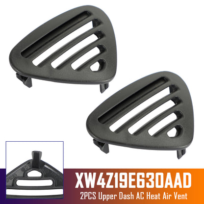 2PCS Upper Dash AC Heat Air Vent Black for Ford Thunderbird 2002 XW4Z19E630AAD