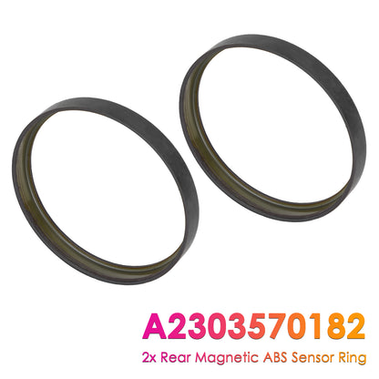 2x Rear Magnetic ABS Sensor Ring for Mercedes Benz C204 W204 S204 A2303570182