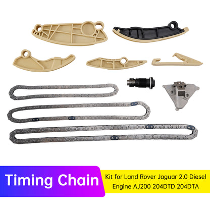 Timing Chain Kit for Land Rover Jaguar 2.0 Diesel Engine AJ200 204DTD 204DTA