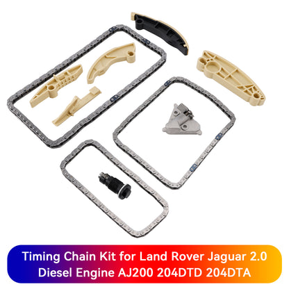 Timing Chain Kit for Land Rover Jaguar 2.0 Diesel Engine AJ200 204DTD 204DTA