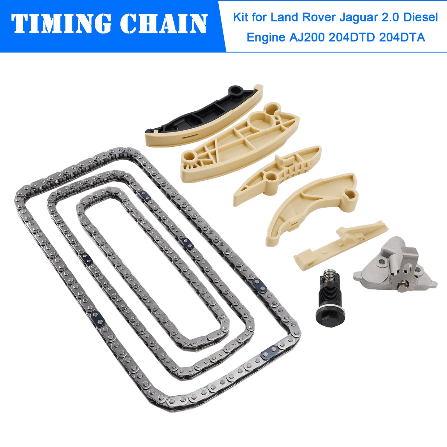 Timing Chain Kit for Land Rover Jaguar 2.0 Diesel Engine AJ200 204DTD 204DTA