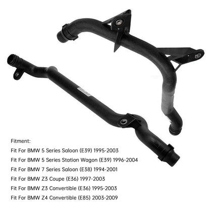2*Water Engine Heater Inlet Coolant Pipe For BMW E46 E83 X3 E53 X5