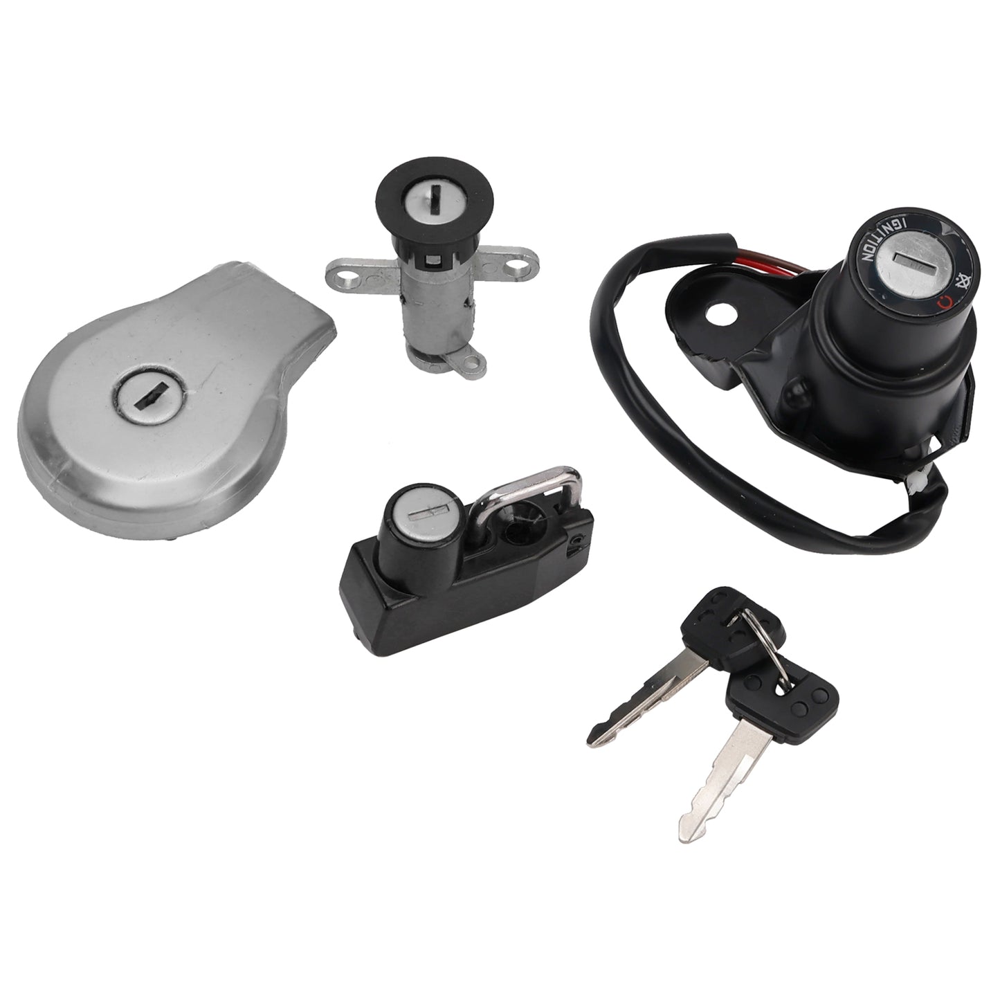 Ignition Key Switch Fuel Cap Helmet Seat Lock Set For Yamaha XV400 Virago 91-94