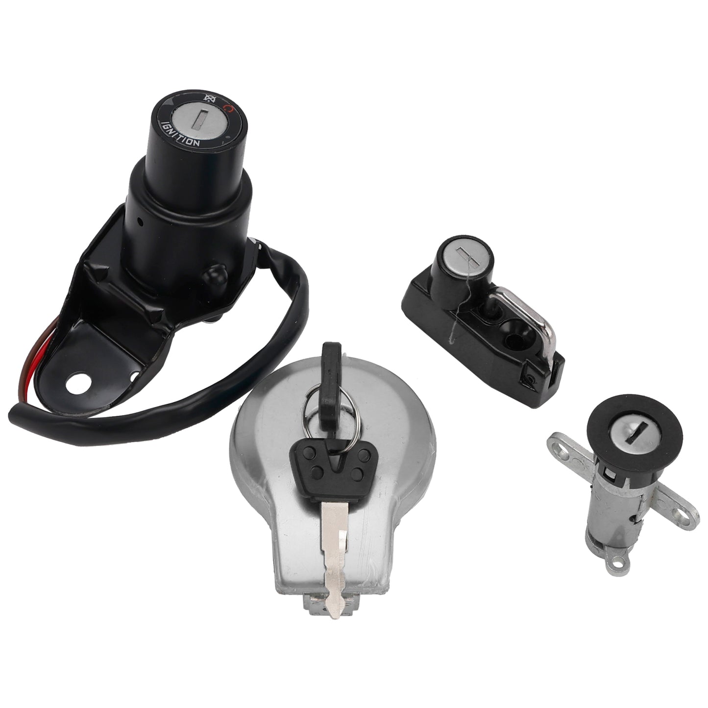 Ignition Key Switch Fuel Cap Helmet Seat Lock Set For Yamaha XV400 Virago 91-94