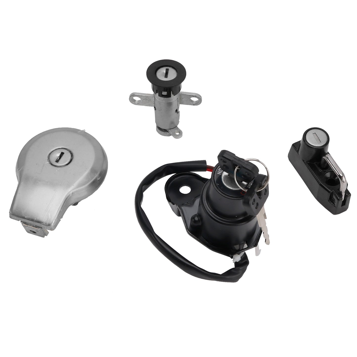 Ignition Key Switch Fuel Cap Helmet Seat Lock Set For Yamaha XV400 Virago 91-94