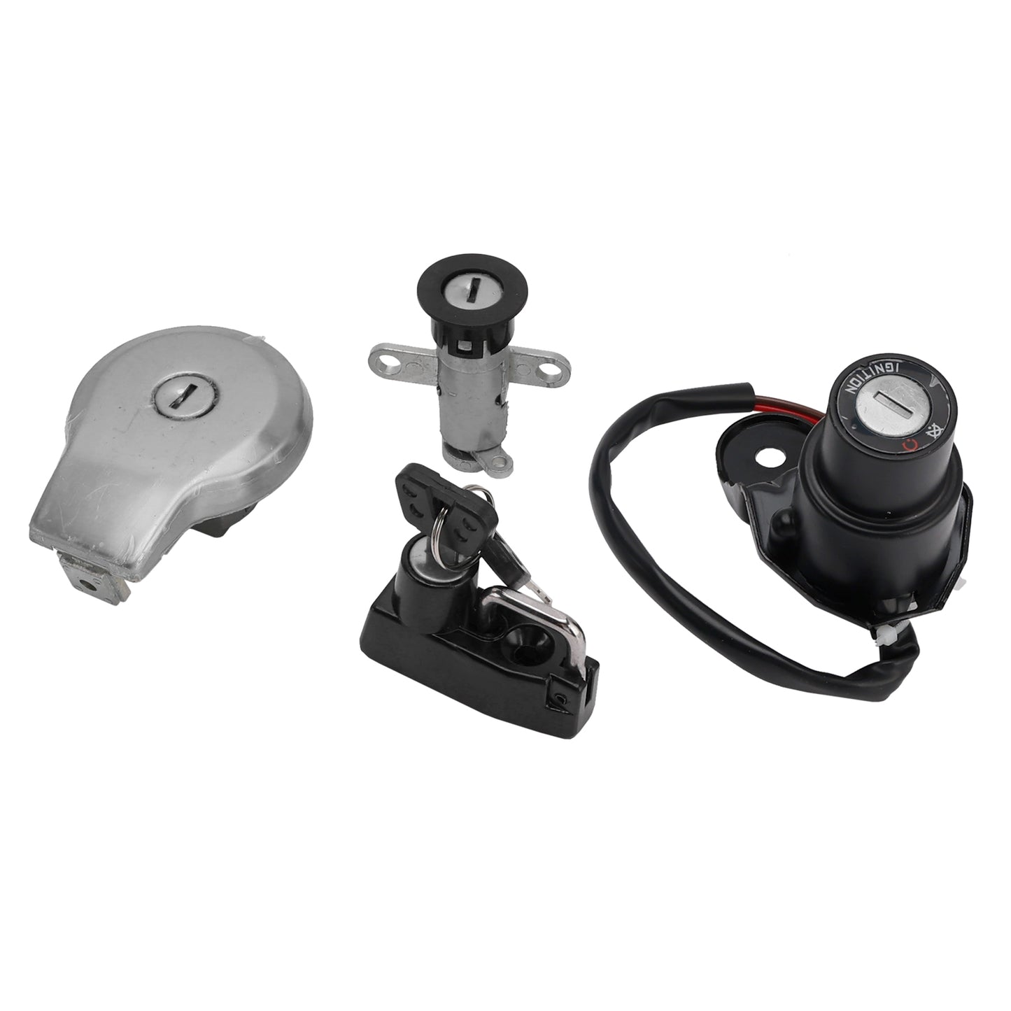 Ignition Key Switch Fuel Cap Helmet Seat Lock Set For Yamaha XV400 Virago 91-94