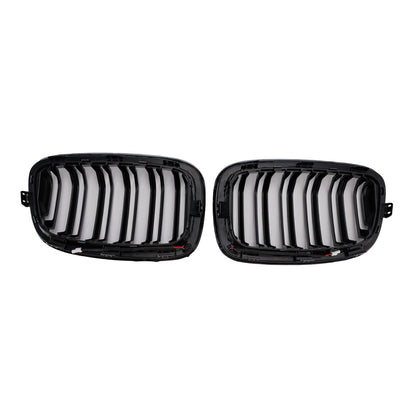 2PCS Front Bumper Kidney Grille Grill Fit BMW 1 Series F20 F21 2012-2014