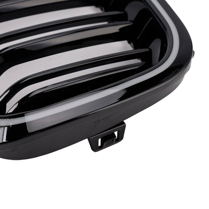 2PCS Front Bumper Kidney Grille Grill Fit BMW 1 Series F20 F21 2012-2014