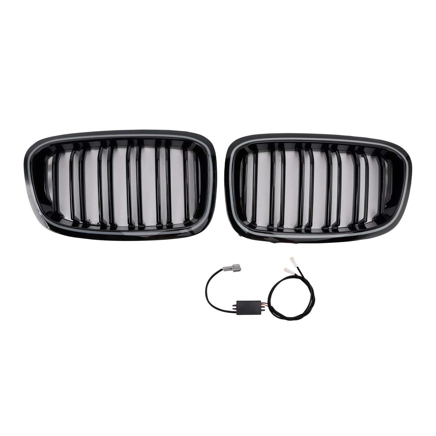 2PCS Front Bumper Kidney Grille Grill Fit BMW 1 Series F20 F21 2012-2014