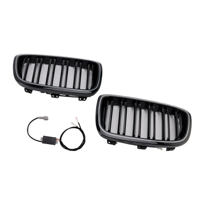 2PCS Front Bumper Kidney Grille Grill Fit BMW 1 Series F20 F21 2012-2014