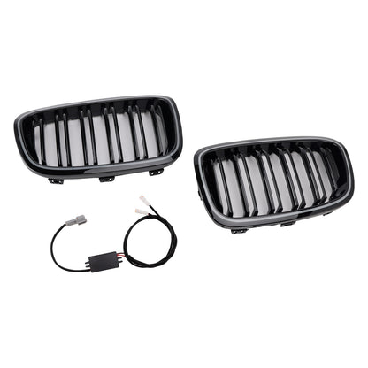 2PCS Front Bumper Kidney Grille Grill Fit BMW 1 Series F20 F21 2012-2014