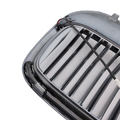 Gloss Black Double Slat Front Kidney Grille Fit BMW 5 Series G30 G31 2017-2020