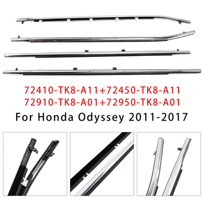 2011-2017 Odyssey 72410-TK8-A11 Weatherstrips Seal Door Belt Molding 72450-TK8-A11