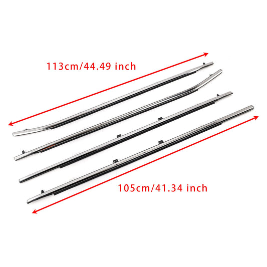 4PCS Weatherstrips Seal 72410-TK8-A11 Door Belt Molding For 2011-2017 Odyssey 72950-TK8-A01  72450-TK8-A11