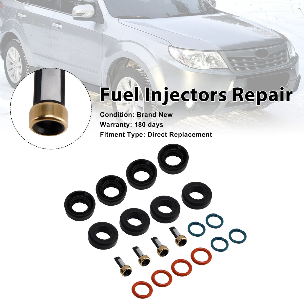 Fuel Injector Seal O-Ring 16611-AA680 Fit Subaru Forester 2.5L H4 2005-2013