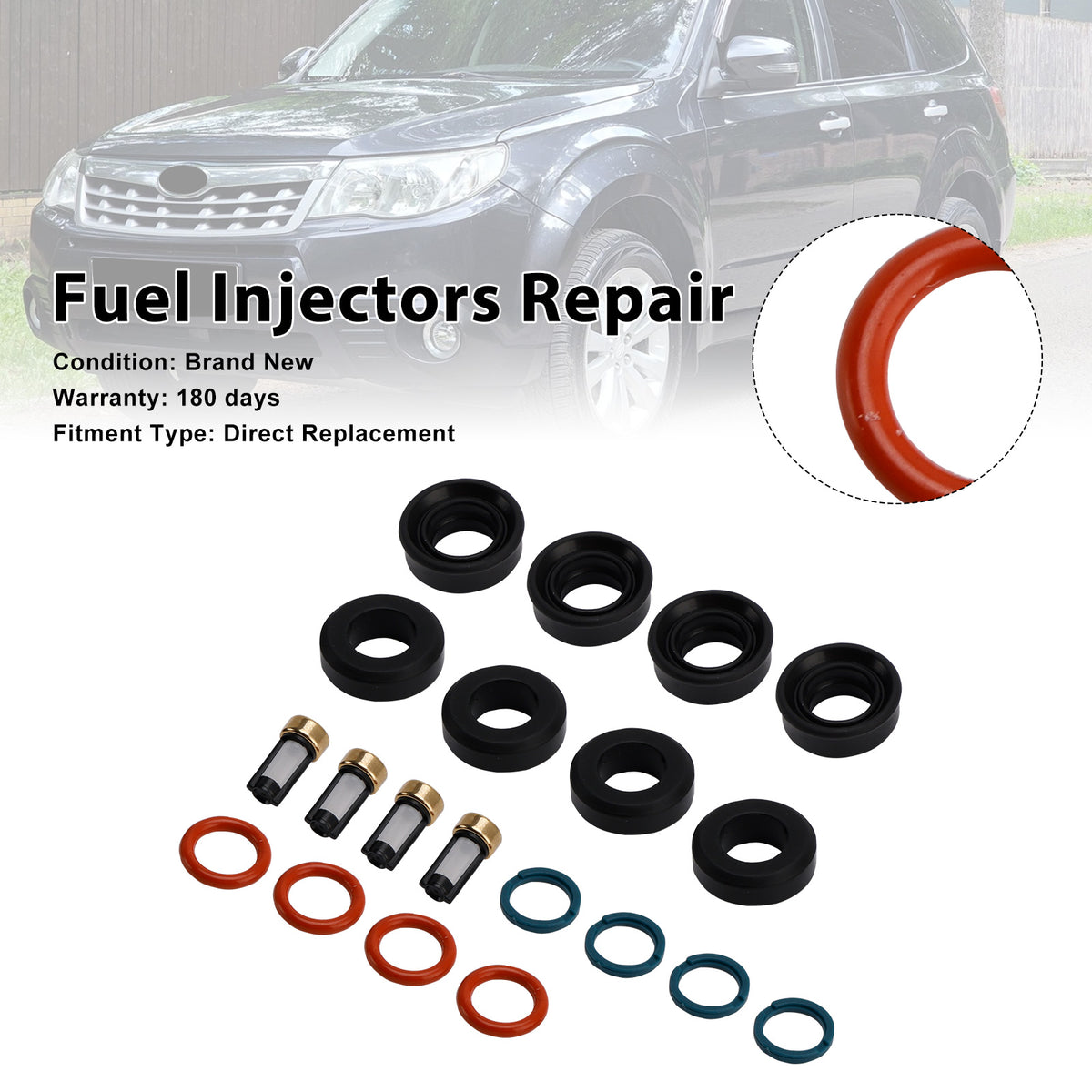 Subaru Forester 2.5L H4 2005-2013 Fuel Injector Seal O-Ring 16611-AA680