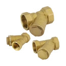 1/2"-1" NPT Thread Y Shaped Brass Strainer Filter Valve Connector For Water Oil, 3/4"