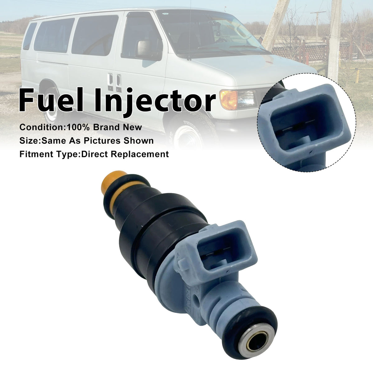 Ford E350 Econoline 7.5L V8 1995-1996 1Pcs Fuel Injector
