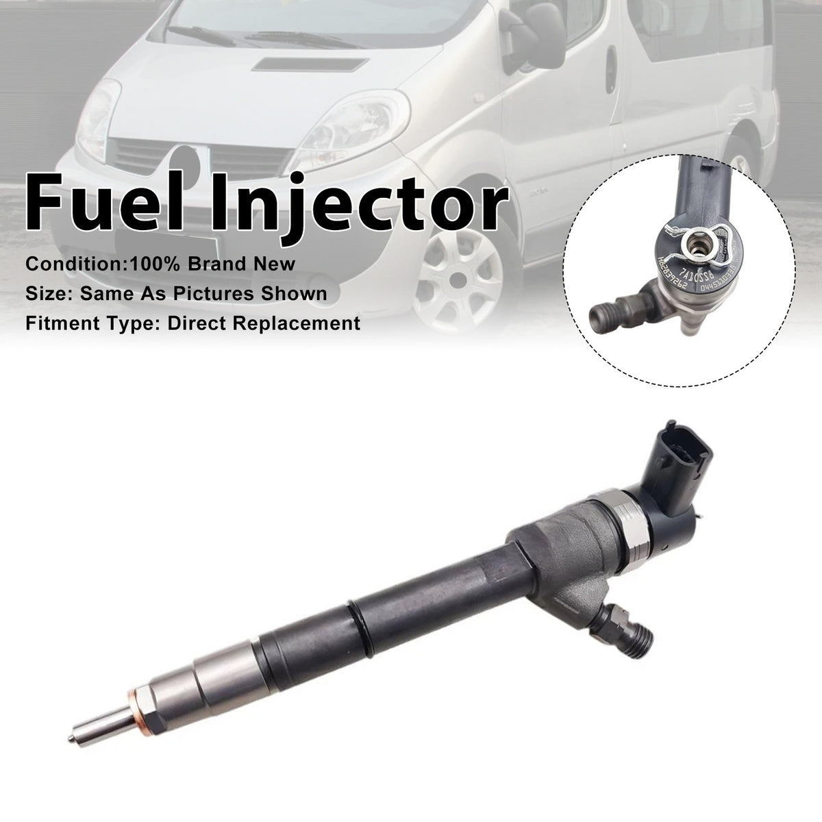 Opel Vivaro 2.0L 1Pcs Fuel Injector