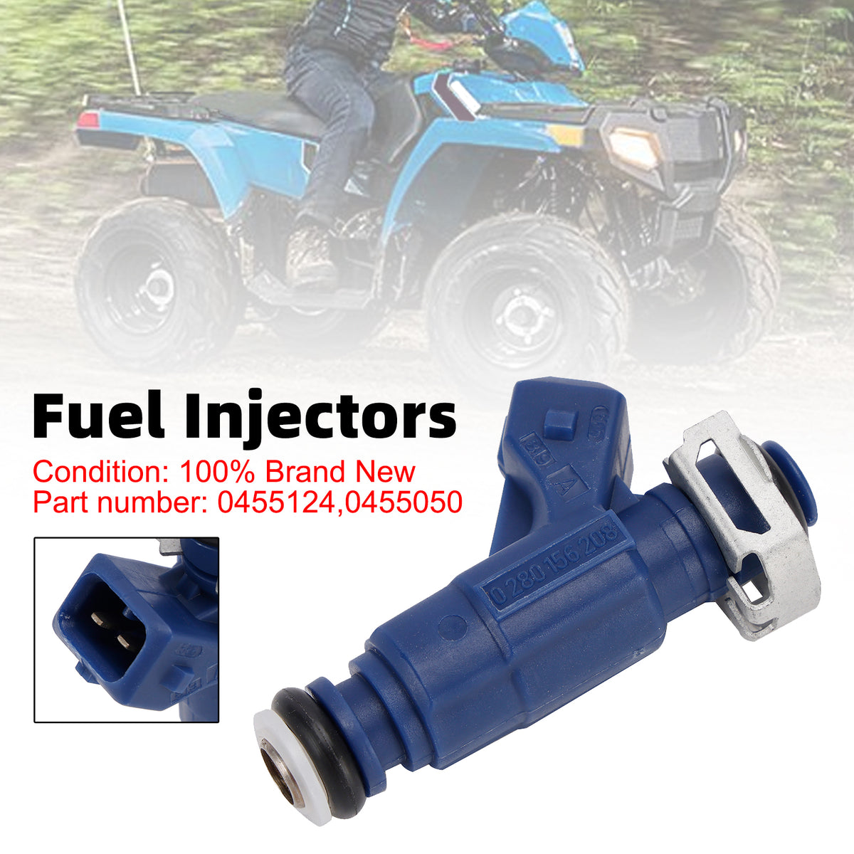 Polaris ATV 2017-2019 Sportsman 110 EFI 0455124 Fuel Injectors 0455050