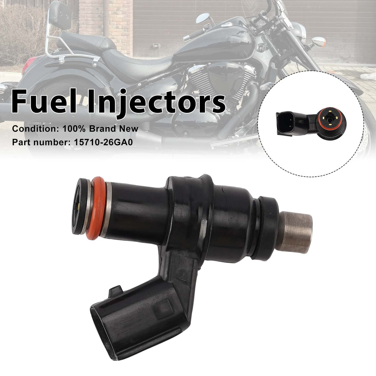 Suzuki 2005-2014 Intruder 800 VZ800-Throttle Body Model K9---need 2pcs Fuel Injectors 15710-26GA0