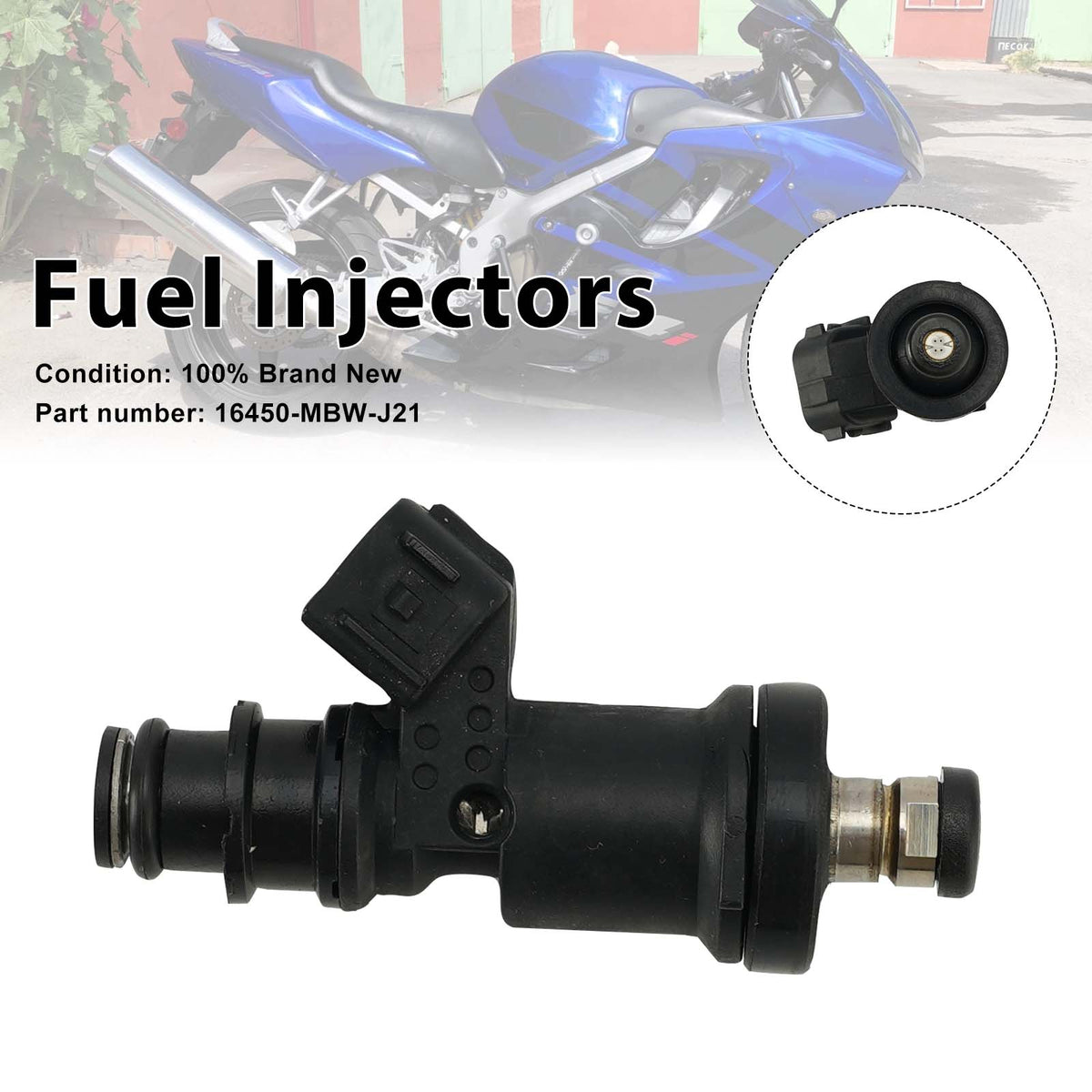 Honda 2003 CBR600F4 AC-CBR600F4I THROTTLE BODY Fuel Injectors 16450-MBW-J21