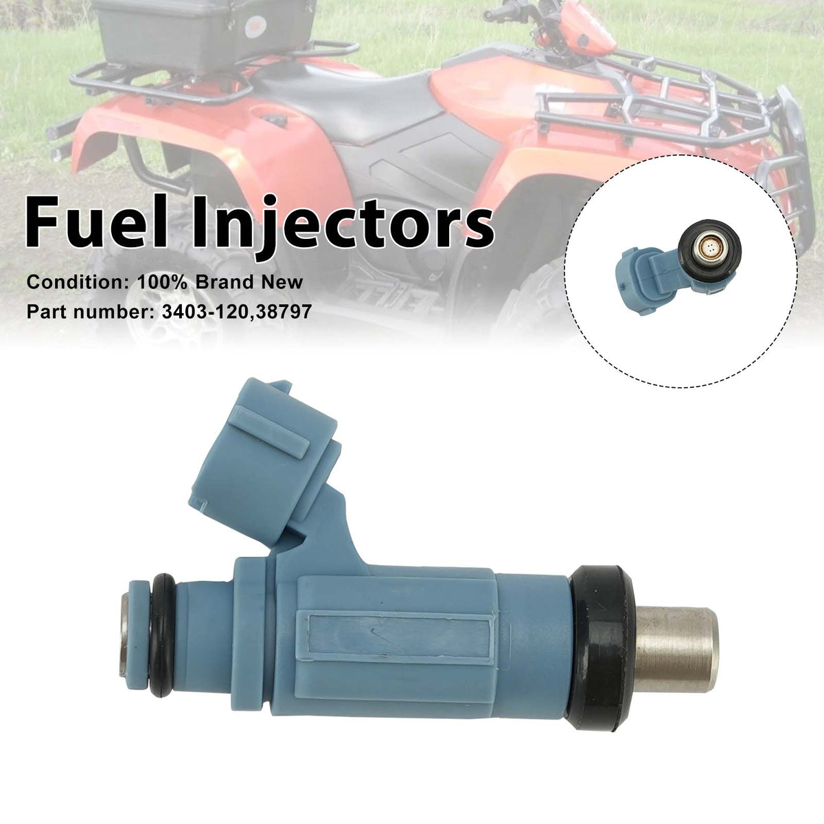 2006-2007 Arctic Cat 700 EFI 38797 Fuel Injectors 3403-120