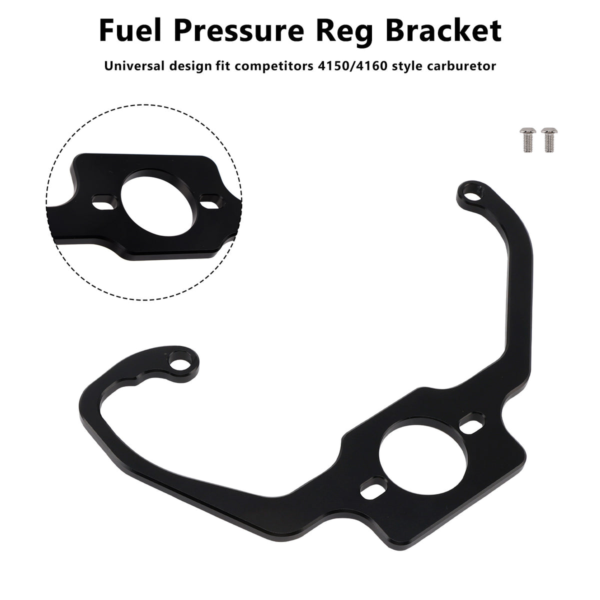 Fuel Pressure Reg Bracket Fit Competitors 4150/4160 Carburetor