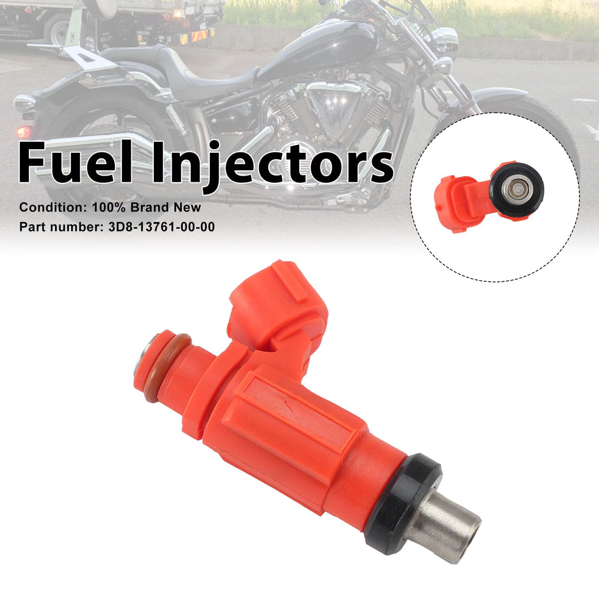 Yamaha 2013 V STAR 1300 DELUXE-XVS13CTFDC Intake 1 Fuel Injectors 3D8-13761-00-00