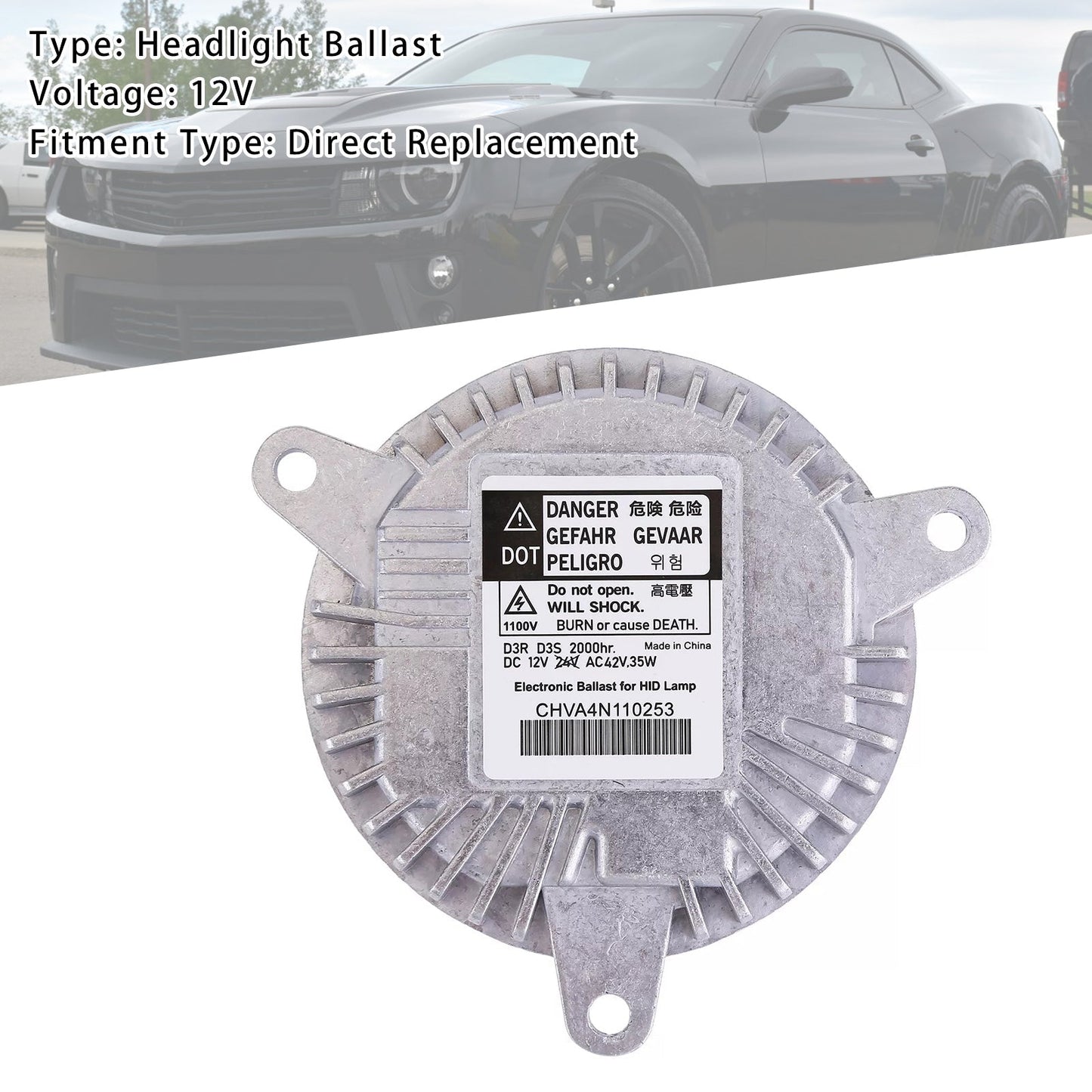 2014-2019 Chevrolet Impala 2.4L 2.5L 3.6L D3R Xenon HID Headlight Ballast 68224607AB 22941301