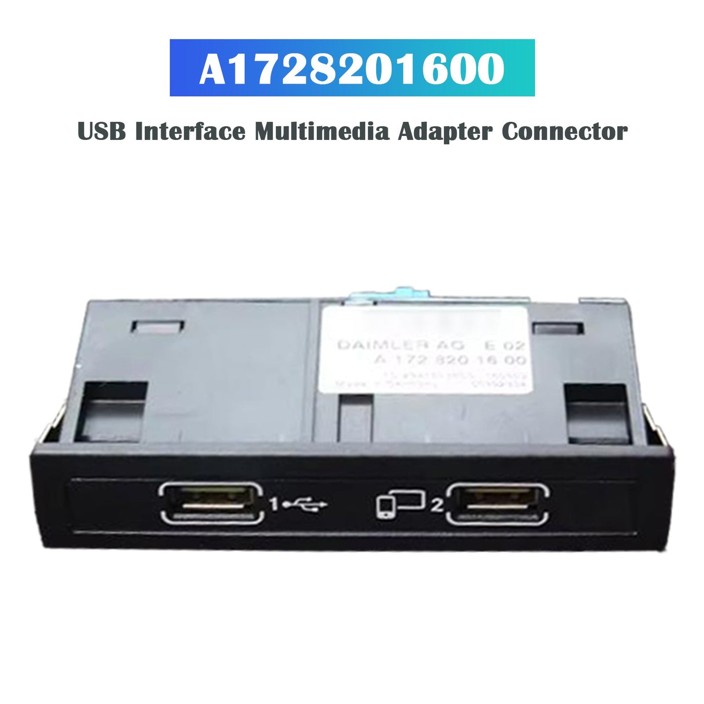 2016-2018 Mercedes-Benz SLC R172 USB Interface Multimedia Adapter Connector A1728201600
