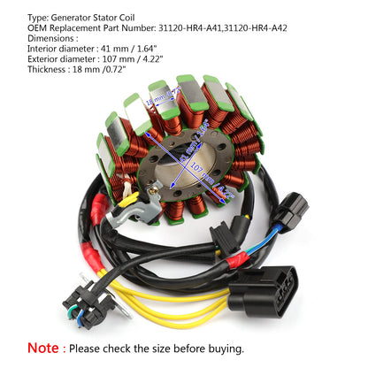 2020-2021 Honda TRX520 TRX520FM1 2AC 31120-HR4-A41 Alternator Stator Fit
