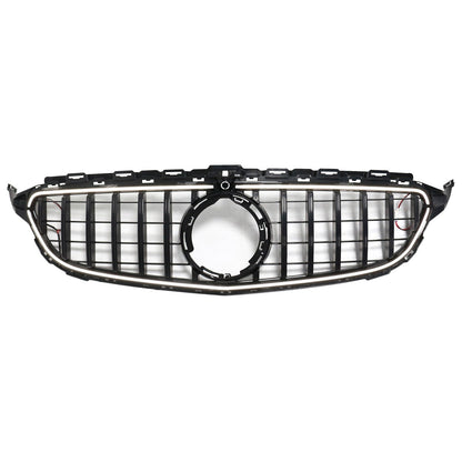 2015-2021 Mercedes Benz C-Class W205 C200 C250 C300 C350 Black Front Bumper Grill Grille W/LED