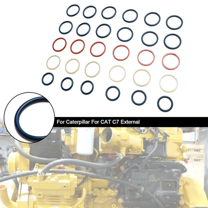 Caterpillar C7 Fit CAT C7 External 6PCS Fuel Injectors Seal O-Ring Kit
