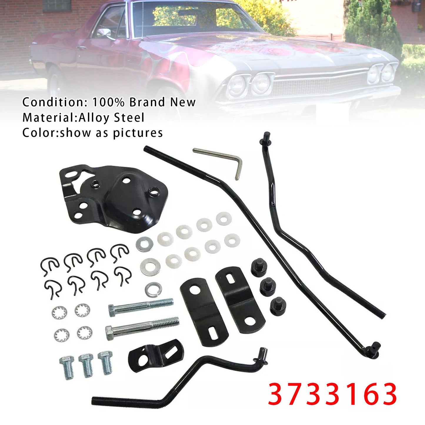 1964-1967 El Camino w & w/o Console Muncie 4 speed Shifter Linkage Kit 3733163
