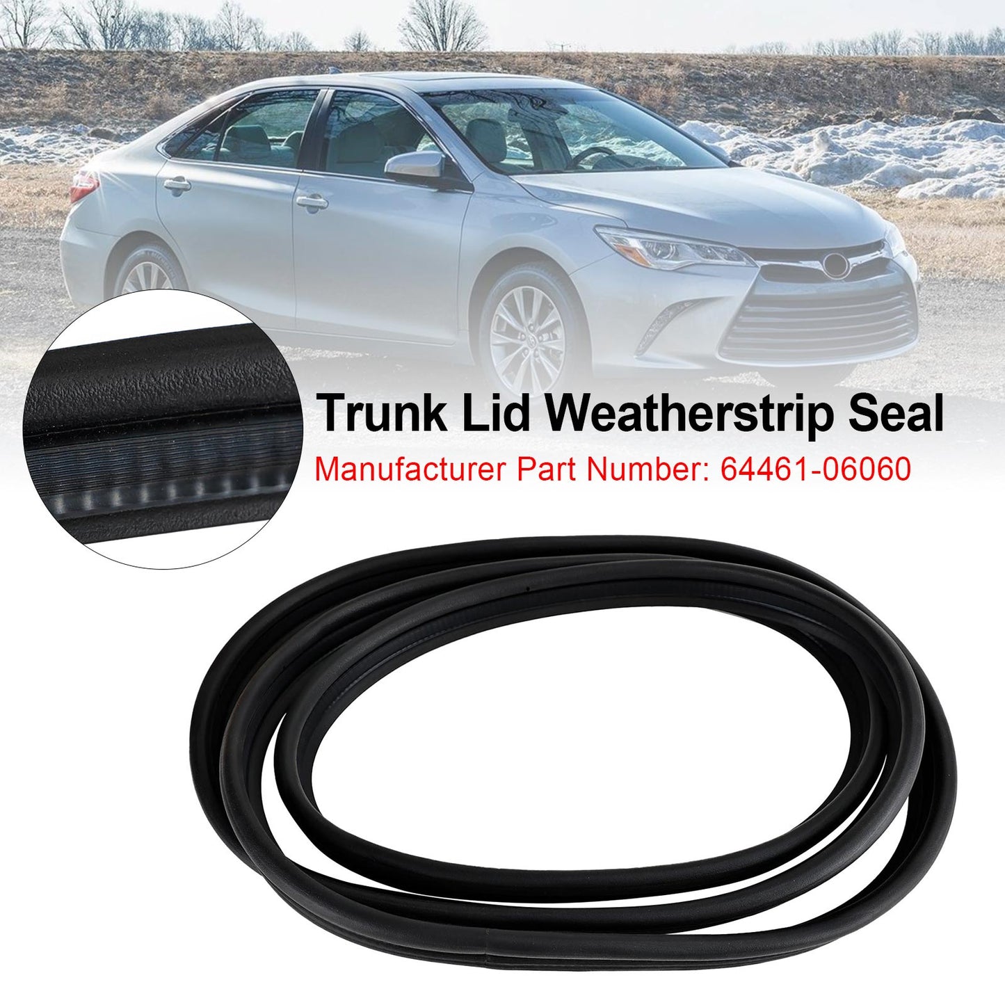 2009-2014 Toyota RAV4 #6446106060 Rear Trunk Lid Weatherstrip Rubber Seal