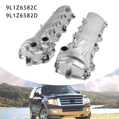 2004-2010 Ford F-150 Truck V8 L+R Engine Valve Cover w/Gasket 9L1Z6582C 9L1Z6582D