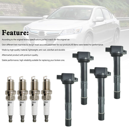 2002-2011 Honda Civic 2.0L l4 4x Ignition Coils+Spark Plugs UF311 30520-PNA-007 E1083