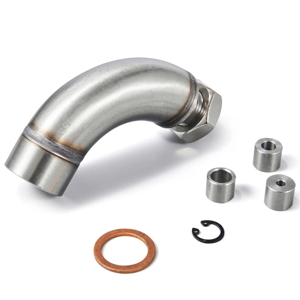 OBD2 Vehicle M18X1.5 J Style O2 Oxygen Sensor Angled Extender Spacer Kit