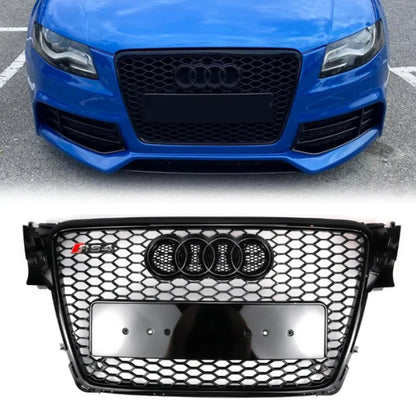 Audi 2008-2012 A4/S4 B8 Grill Replacement RS4 Style Honeycomb Sport Mesh Hex Grill