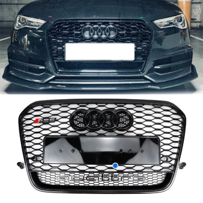 2012-2015 Audi A6 A6 Sline S6 C7 Black Front Bumper Grill With Quattro RS6 Style Honeycomb Grill