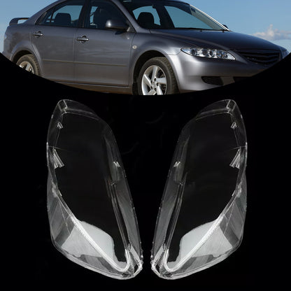 2003-2008 Mazda 6 2PCS Front Headlight Lens Cover Lampshade Left + Right ADP10786301S