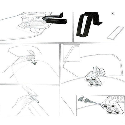 Honda Yamaha Suzuki Adjustable Windshield Extension Deflector Black